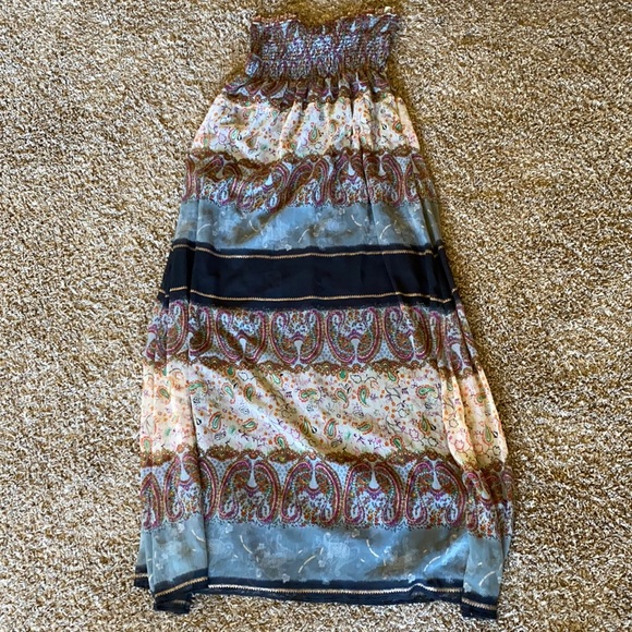 Dresses & Skirts - Paisley Floral Bohemian Maxi Strapless Dress